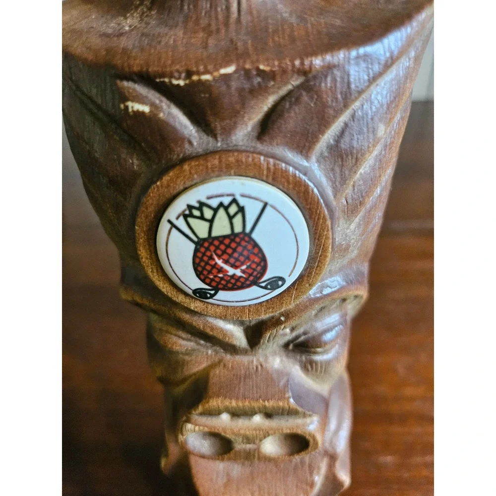 Jim Beam Decanter Hawaiian Open 1974 Tiki Golf United Air Lines Regal China